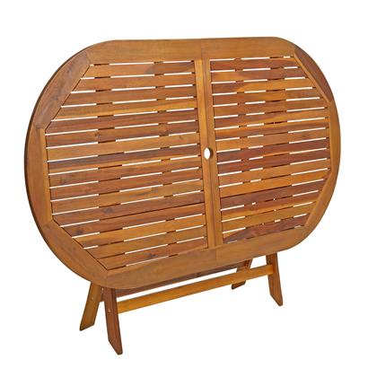 Gartentisch Balkontisch Terrassentisch Akazie Holz Tisch Gartenmöbel klappbar Klapptisch Oval