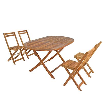 Gartenmöbel Sitzgruppe Gartentisch mit 4 Stühlen Gartenset Sitzgarnitur klappbar