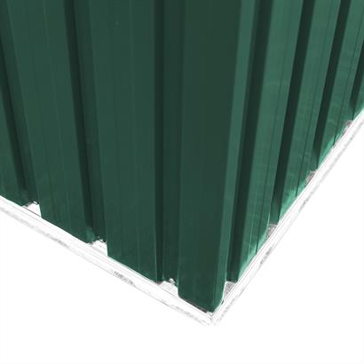 Geräteschuppen Metall grün Satteldach