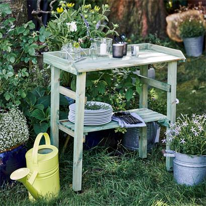 Pflanztisch Pflanzentisch Gartentisch Tisch mit Ablage Gärtnertisch Blumentisch