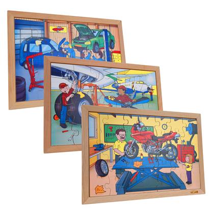 Puzzle Holzpuzzle Holzspielzeug 3er Überraschungs-Set Kinder Spielzeug Lernspiel