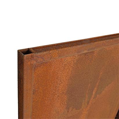 Metall Gartenzaun Sichtschutzwand 150 cm Edelrost Sichtschutz-Element Rost Deko