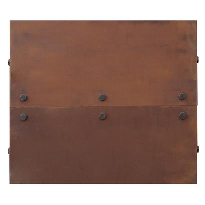 Cortenstahl Sichtschutzwand Brennholzregal 150x150x38 cm Rost Holzlager Edelrost