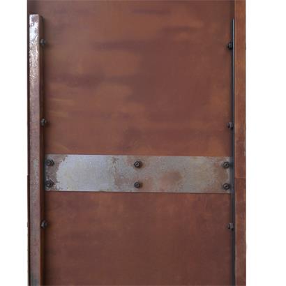 Cortenstahl Sichtschutzwand Brennholzregal 150x150x38 cm Rost Holzlager Edelrost