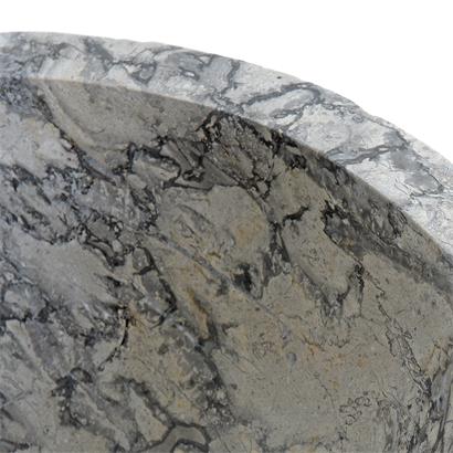 Waschbecken Naturstein Marmor ca. Ø 38-40 cm x 15 cm Waschtisch Waschschale Grau