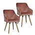 Esszimmerstuhl Küchenstuhl Stuhl 2er Set Vintage Essstuhl Stoffbezug Holz Stühle