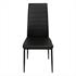 Esszimmerstuhl 2 er Set von Estexo mit Kunstlederbezug in der Farbe schwarz, Stuhl mit Stuhlbeinen aus Metall farblich passend lackiert, Frontansicht