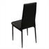 Esszimmerstuhl 2 er Set von Estexo mit Kunstlederbezug in der Farbe schwarz, Stuhl mit Stuhlbeinen aus Metall farblich passend lackiert, Rueckansicht