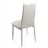 Esszimmerstuhl Set von Estexo mit Kunstlederbezug in der Farbe weiss, Stuhl mit Stuhlbeinen aus Metall farblich passend lackiert, Rueckansicht