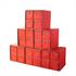 6 Aufbewahrungsboxen à 4 Schubfächer 32 x 32 cm rot