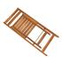 Huebsches 3teiliges Balkonmöbel Set aus massivem Holz, platzsparend zusammenklappbar, witterungsbestaendig