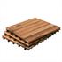 Holzfliesen 30 x 30 cm aus Akazienholz Set Klicksystem, Witterungsbestaendig und langlebig, für den Innen- und Aussenbereich, mit Drainage für Wasserablauf, rutschfest, einzelne Fliesenelemnte