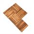 Holzfliesen 30 x 30 cm aus Akazienholz im 2 m² Set Klicksystem
