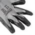 12 x Montagehandschuhe Nitril grau 8/M, nahtloser Feinstrick, elastischer Strickbund, atmungsaktiver Handrücken
