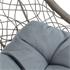 Hängesessel Rattan Hängekorb grau-silber Sitzkissenbezug mit Reißverschluss